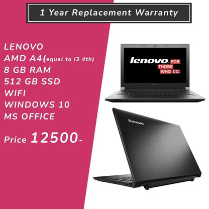 Lenovo  E-Series | 8 GB Ram | 512 GB SSD |  Windows 10 | Ms ofiice (1 Year Warranty)